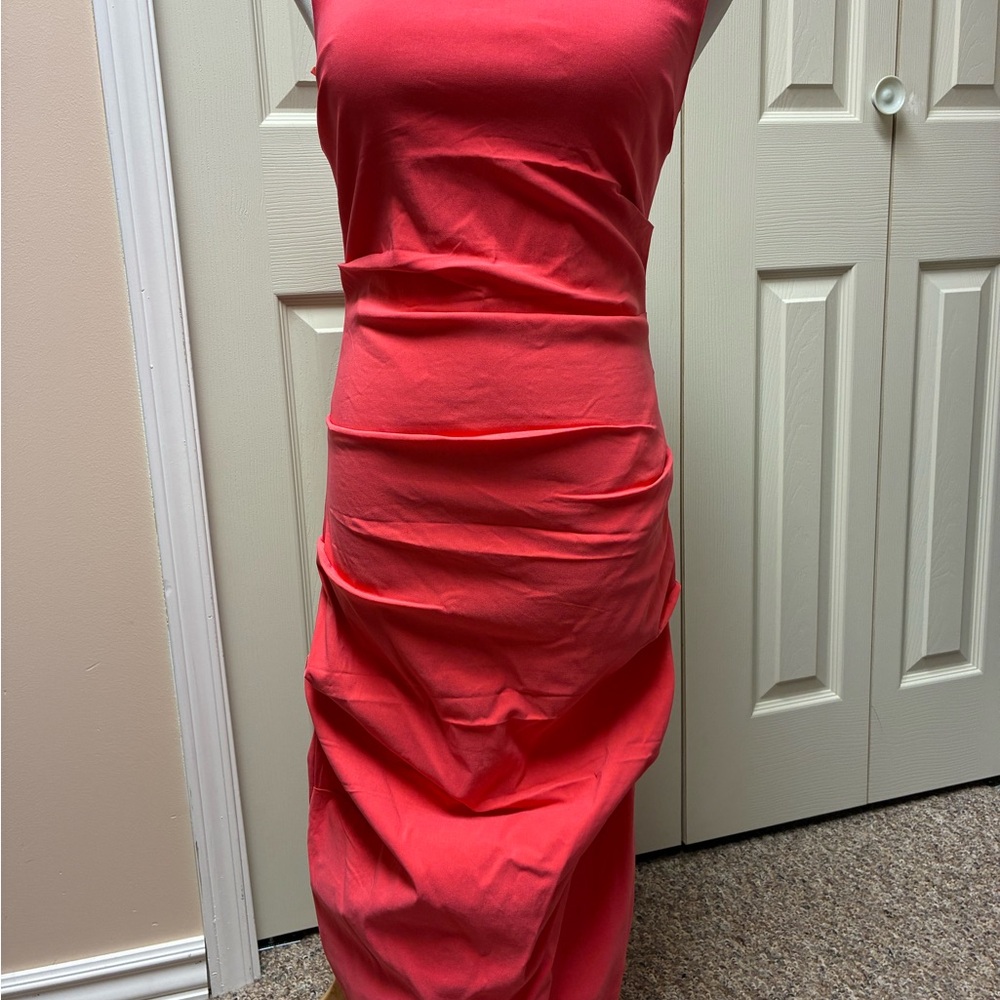 Papillon Size Small Vibrant Coral Maxi Dress